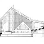 Kristal Katedral / Philip Johnson, John Burgee Kesit