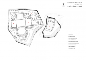 Guangzhou Opera Evi / Zaha Hadid Plan