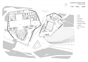 Guangzhou Opera Evi / Zaha Hadid Plan