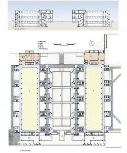 Salk Enstitüsü / Louis Kahn Plan ve Kesit