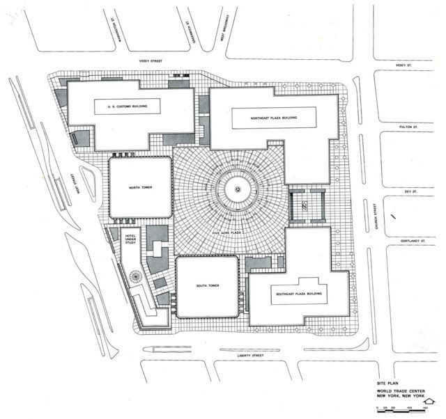 Dünya Ticaret Merkezi - İkiz Kuleler / Minoru Yamasaki plan