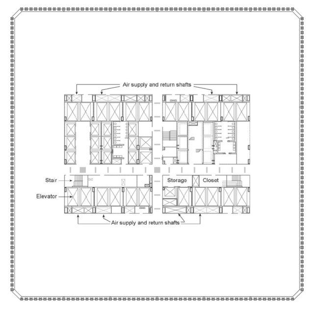 Dünya Ticaret Merkezi - İkiz Kuleler / Minoru Yamasaki plan