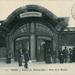 Paris Metro Girişleri - Günümüzde yıkılmış olan Bastille istasyonu