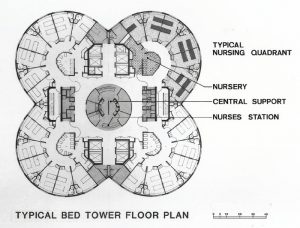 Prentice Kadın Hastanesi - Bertrand Goldberg plan