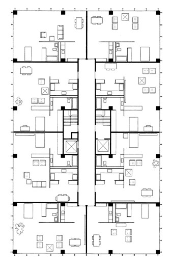 860-880 Lake Shore Drive - Ludwig Mies van der Rohe plan