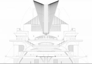 Valencia Opera Evi (Palau de les Arts Reina Sofia) / Santiago Calatrava kesit