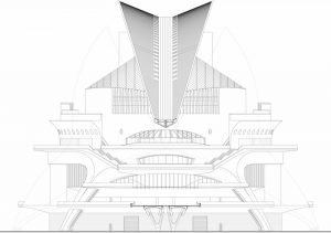 Valencia Opera Evi (Palau de les Arts Reina Sofia) / Santiago Calatrava kesit