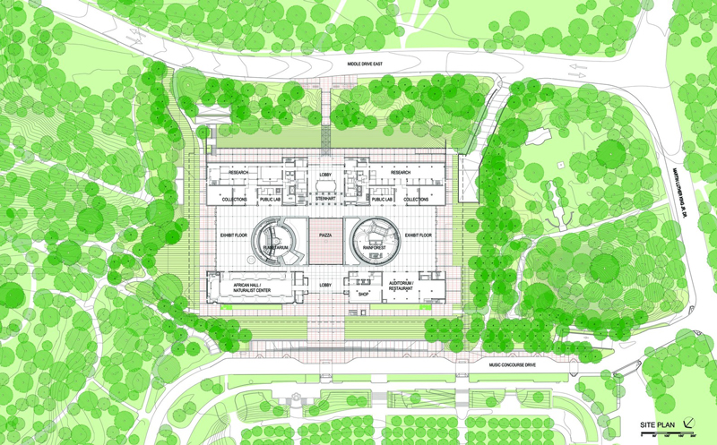 Kaliforniya Bilim Akademisi Müzesi / Renzo Piano + Stantec Architecture plan